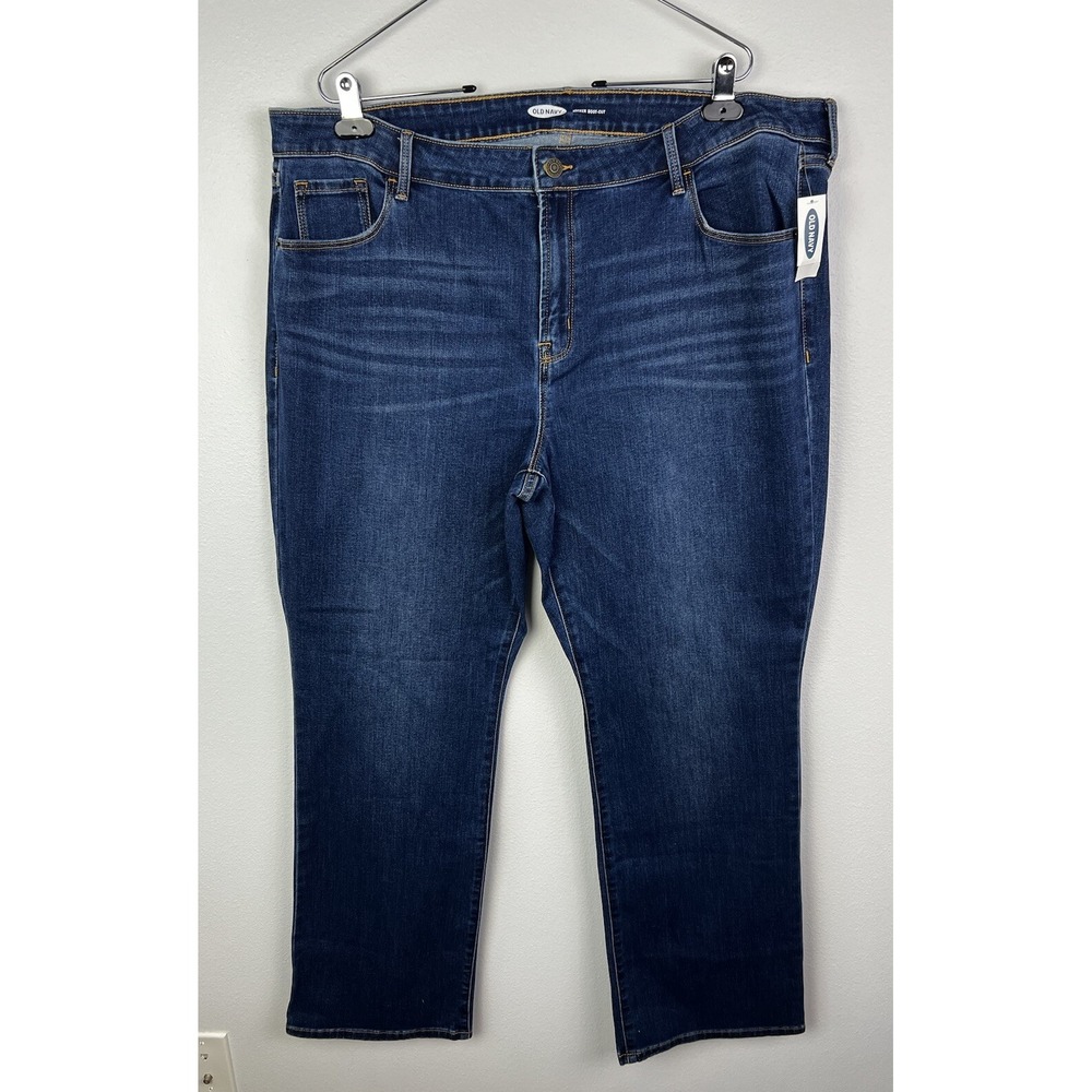 Old Navy Women's Sz 20 Kicker Boot Medium Wash Mid Rise Blue Stretch Denim Jeans